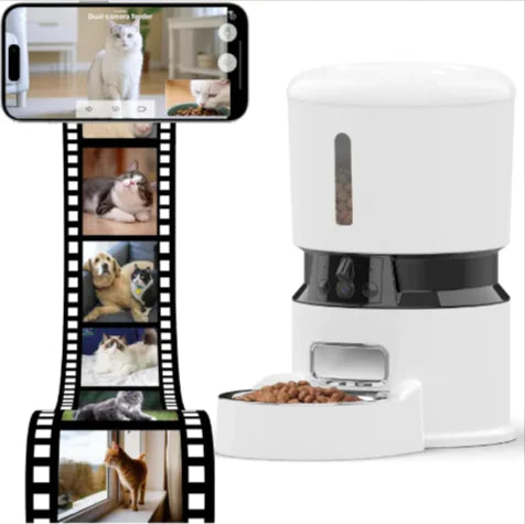 Smart pet feeder with HD camera, product photo
